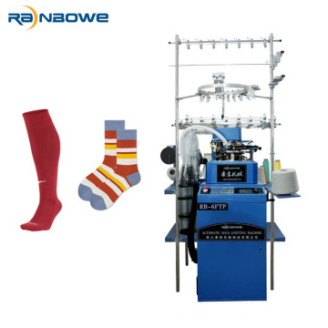 Máquina de tejido de calcetines de fútbol de diseño 100% personalizado computarizado con calcetines 6f